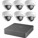 Hikvision T7108Q2TB 8-Channel 1080p DVR with 2TB HDD and 6 1080p Outdoor Dome Cameras Kit