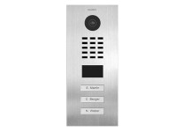 DoorBird Multi-Dwelling IP Intercom Video Door Station D2103V - Flush Mount - 3 Call Buttons - Metal Finish