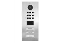 DoorBird Multi-Dwelling IP Intercom Video Door Station D2103V - Flush Mount - 3 Call Buttons - Metal Finish