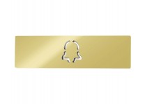 DoorBird Nameplate for D21x One Call Button Video Door Station Bell Brass High Gloss(V4A)
