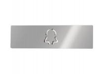 DoorBird Nameplate for D21x One Call Button Video Door Station Bell Chrome High Gloss(V4A)