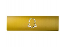 DoorBird Nameplate for D21x One Call Button Video Door Station Bell Gold-Finish(V4A)