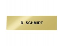 DoorBird Nameplate for D21x One Call Button Video Door Station Stainless Steel - Engraved - Brass High Gloss(V4A)