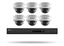 Hikvision I7608N2TA 8-Channel 5MP NVR with 2TB HDD and 6 2MP Outdoor Dome Cameras Kit