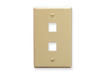 IC107F02IV ICC Faceplate 2-Port Ivory