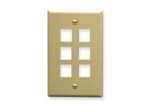 IC107F06IV ICC Faceplate 6-Port Ivory