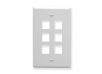 IC107F06WH ICC Faceplate 6-Port White