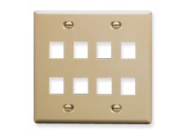 IC107FD8IV Faceplate 2-Gang 8-Port Ivory