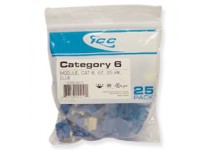 IC107L6CBL ICC 8-Pin CAT6 Jack EZ 25P BL