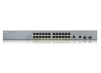 Zyxel GS1350-26HP - 24-Port Gigabit PoE+ L2 Web Managed Switch (375W) w/2 SFP Uplink