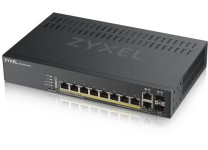 Zyxel GS1920-8HPv2 - Fanless 8 Port GbE PoE+ L2 Web Managed Switch (130W)