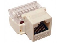 KJ-5881-IV CAT5E H-Jack 8 Pin Ivory